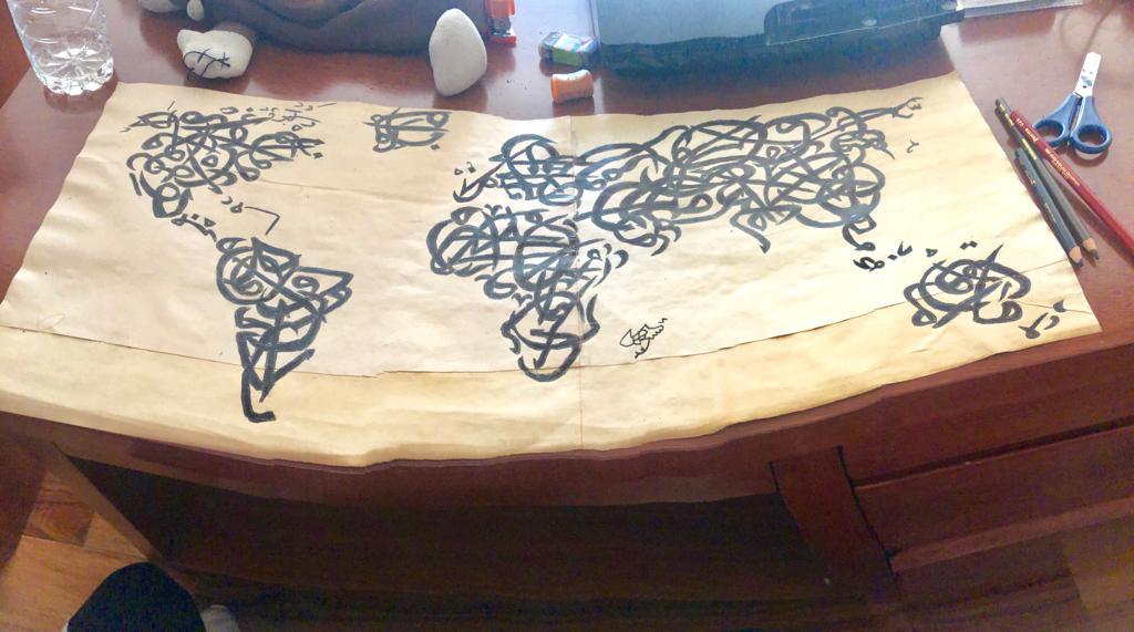 Jorge&rsquo;s paintings and calligraphy 